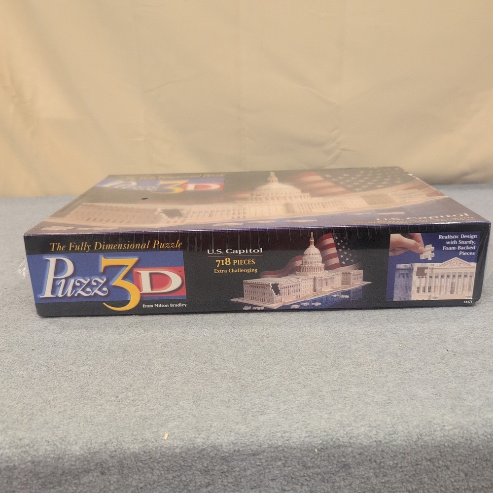 Milton Bradley Puzz3D US Capitol Building 718 Piece 3D Jigsaw Puzzle 4463 New - Picture 2 of 4